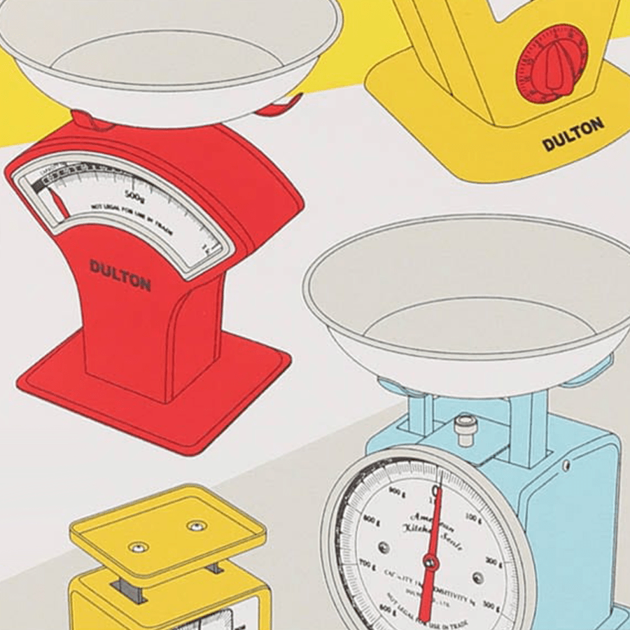 AMERICAN KITCHEN SCALE YELLOW - DYKE & DEAN