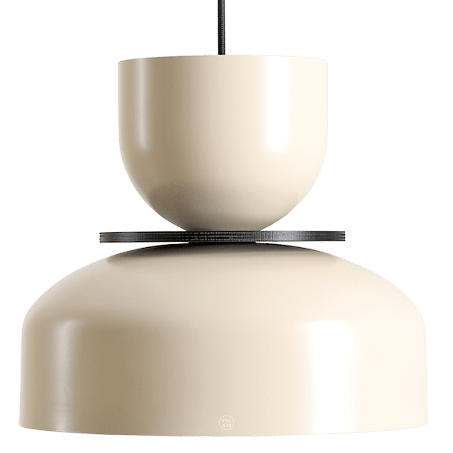 ARTERA PENDANT DISC LIGHT BEIGE BLACK - DYKE & DEAN