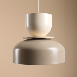 ARTERA PENDANT DISC LIGHT CREAM BEIGE - DYKE & DEAN