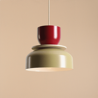 ARTERA PENDANT DISC LIGHT RED KHAKI - DYKE & DEAN