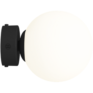 BALL GLOBE OPAL WALL CEILING LIGHT BLACK - DYKE & DEAN