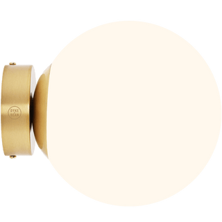 BALL GLOBE OPAL WALL CEILING LIGHT BRASS XL - DYKE & DEAN