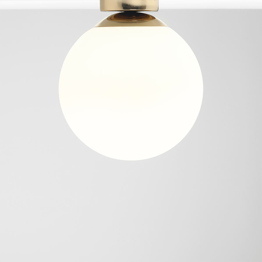 BALL GLOBE OPAL WALL CEILING LIGHT BRASS XL - DYKE & DEAN