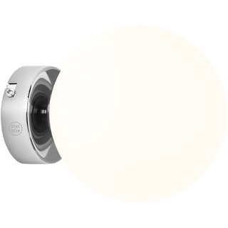 BALL GLOBE OPAL WALL CEILING LIGHT CHROME - DYKE & DEAN