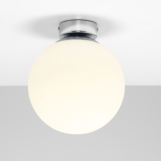 BALL GLOBE OPAL WALL CEILING LIGHT CHROME XL - DYKE & DEAN