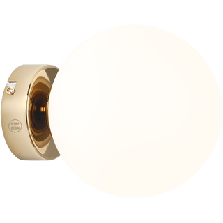 BALL GLOBE OPAL WALL CEILING LIGHT GOLD - DYKE & DEAN