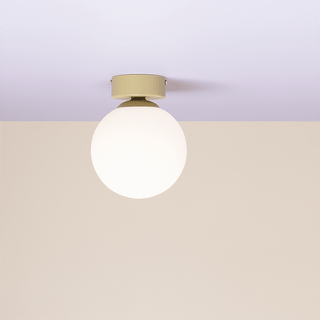 BALL GLOBE OPAL WALL CEILING LIGHT KHAKI - DYKE & DEAN