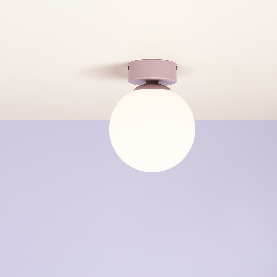 BALL GLOBE OPAL WALL CEILING LIGHT LILAC - DYKE & DEAN