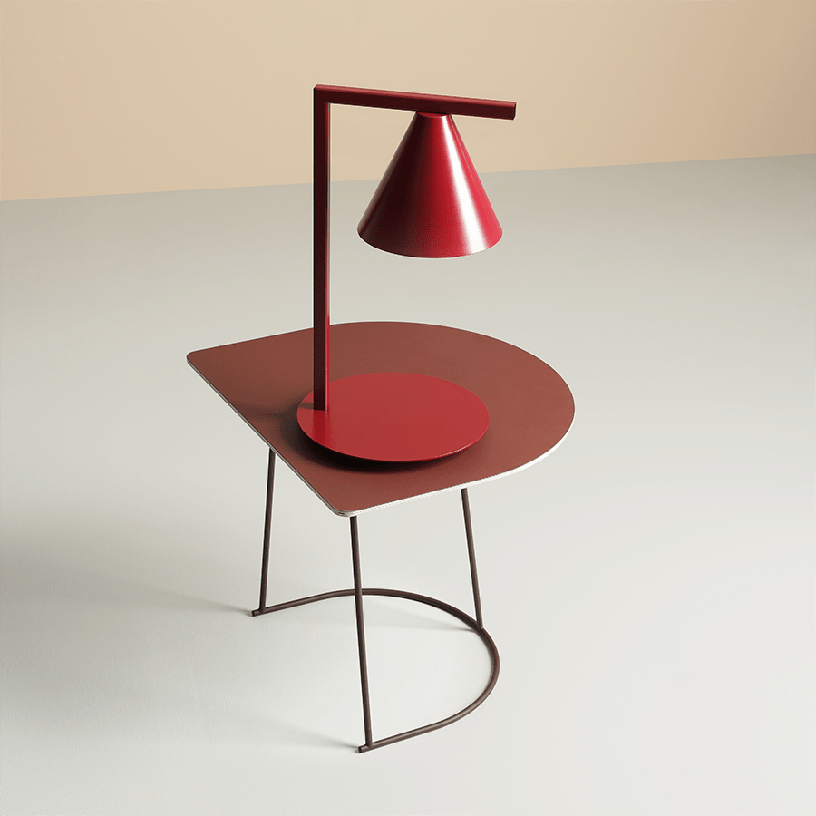 BATON CONE TABLE LIGHT RED - DYKE & DEAN