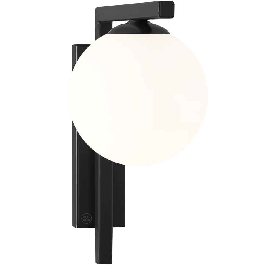 BATON GLOBE WALL LIGHT BLACK - DYKE & DEAN