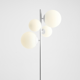 BLOOM OPAL GLOBES FLOOR LIGHT WHITE - DYKE & DEAN