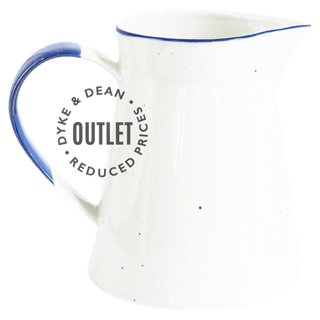 BLUE DETAIL MANSES DESIGN CERAMIC JUG OUTLET - DYKE & DEAN