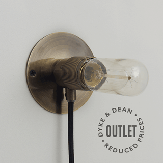 BRONZE FRAMA SMALL WALL DISC LIGHT E27 OUTLET - DYKE & DEAN