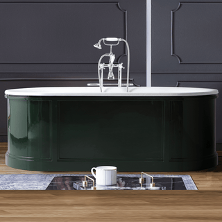 CHIC ROLL PANEL ENAMEL CAST IRON BATHTUB COLOUR - DYKE & DEAN