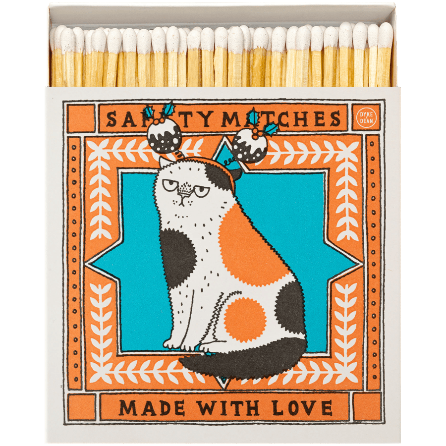 CHRISTMAS CAT LUXURY SAFETY MATCHES - DYKE & DEAN