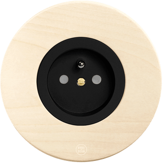 CLASSIC BEECHWOOD 2 PIN BLACK SOCKET - DYKE & DEAN