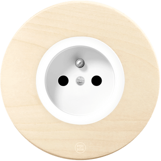 CLASSIC BEECHWOOD 2 PIN WHITE SOCKET - DYKE & DEAN