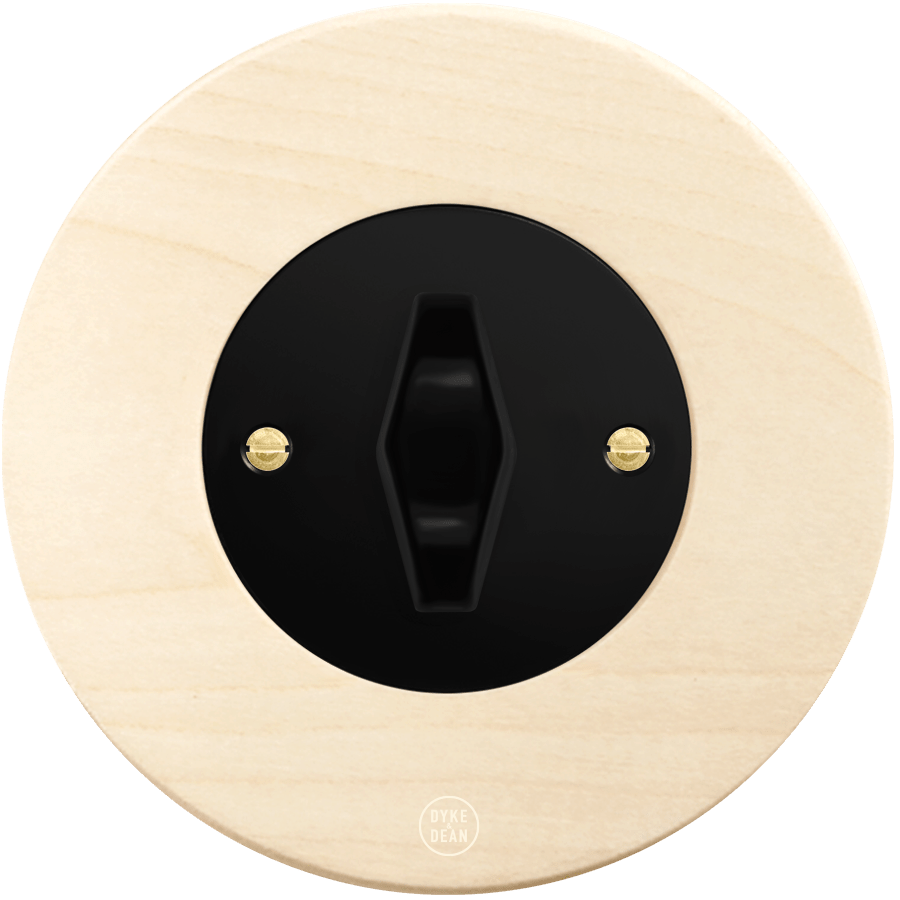 CLASSIC BEECHWOOD BLACK DIAMOND ROTARY BLACK SWITCH - DYKE & DEAN