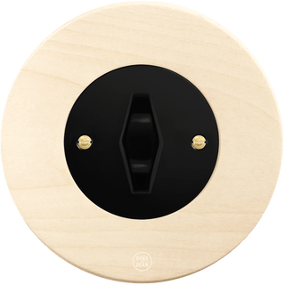 CLASSIC BEECHWOOD BLACK DIAMOND ROTARY BLACK SWITCH - DYKE & DEAN