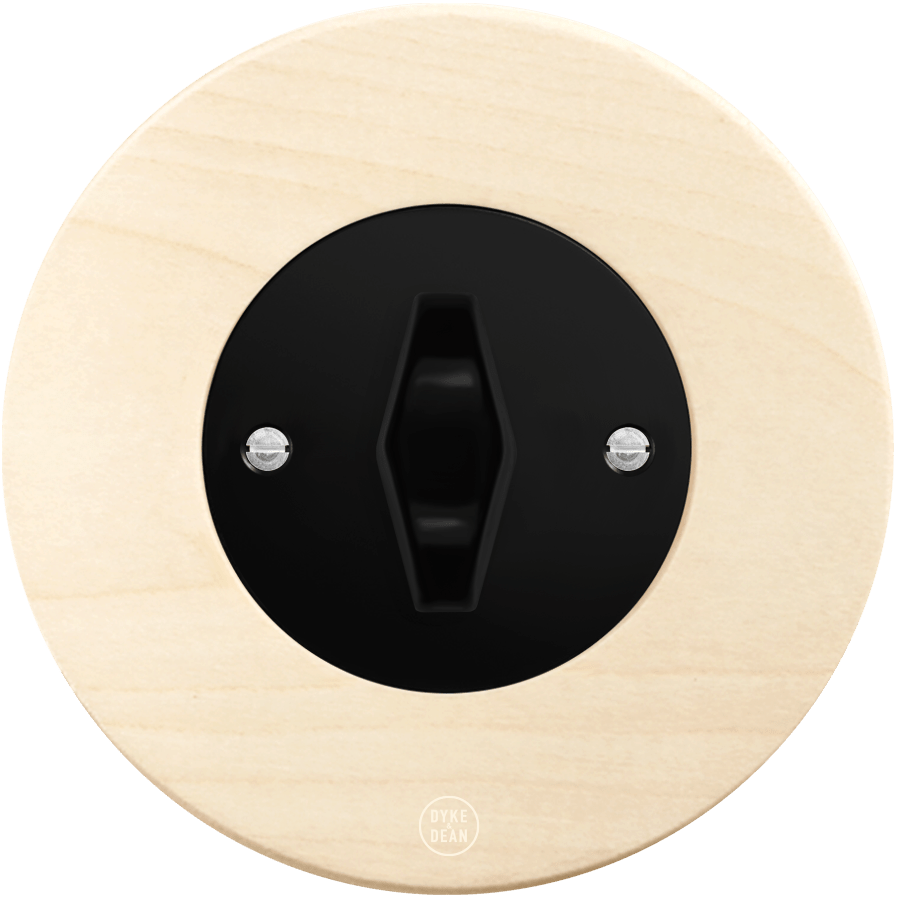 CLASSIC BEECHWOOD BLACK DIAMOND ROTARY BLACK SWITCH - DYKE & DEAN