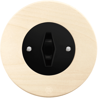 CLASSIC BEECHWOOD BLACK DIAMOND ROTARY BLACK SWITCH - DYKE & DEAN