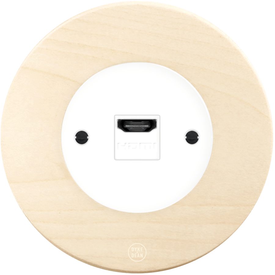 CLASSIC BEECHWOOD HDMI WHITE SOCKET - DYKE & DEAN