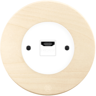 CLASSIC BEECHWOOD HDMI WHITE SOCKET - DYKE & DEAN