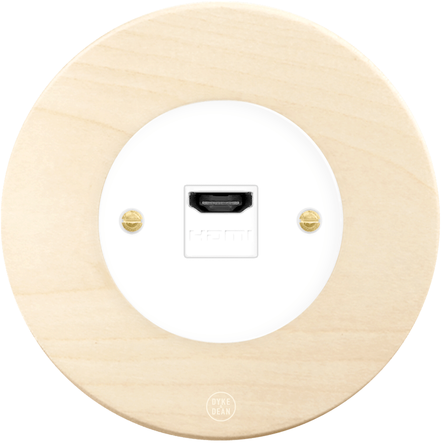 CLASSIC BEECHWOOD HDMI WHITE SOCKET - DYKE & DEAN