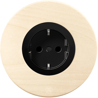 CLASSIC BEECHWOOD SCHUKO BLACK SOCKET - DYKE & DEAN