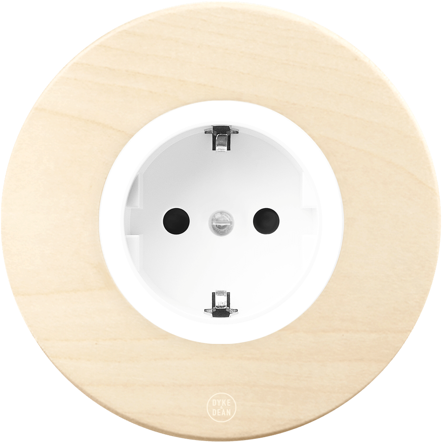 CLASSIC BEECHWOOD SCHUKO WHITE SOCKET - DYKE & DEAN