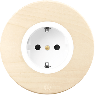 CLASSIC BEECHWOOD SCHUKO WHITE SOCKET - DYKE & DEAN