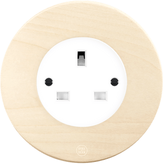 CLASSIC BEECHWOOD UK WHITE SOCKET - DYKE & DEAN