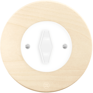 CLASSIC BEECHWOOD WHITE DIAMOND ROTARY WHITE SWITCH - DYKE & DEAN