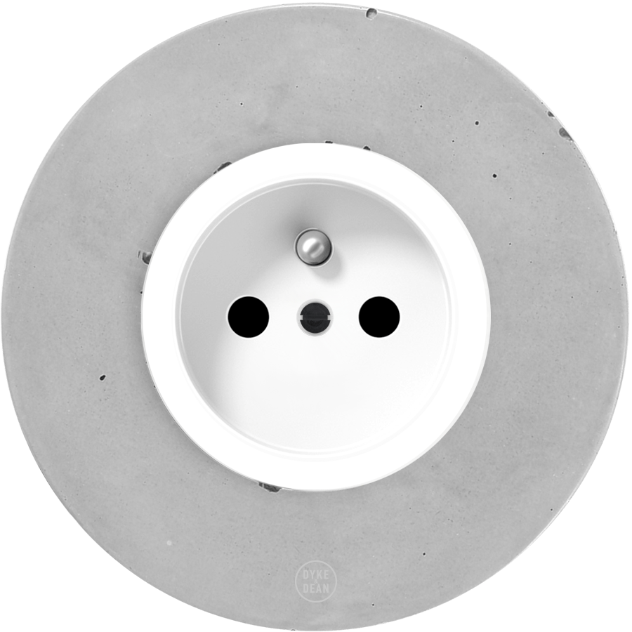 CLASSIC CONCRETE 2 PIN WHITE SOCKET - DYKE & DEAN