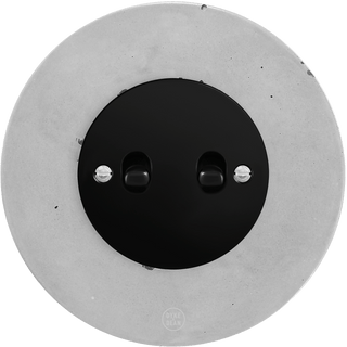 CLASSIC CONCRETE 2 TOGGLE BLACK SWITCH - DYKE & DEAN