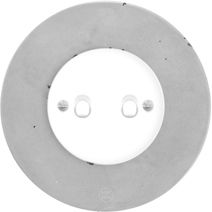 CLASSIC CONCRETE 2 TOGGLE WHITE SWITCH - DYKE & DEAN