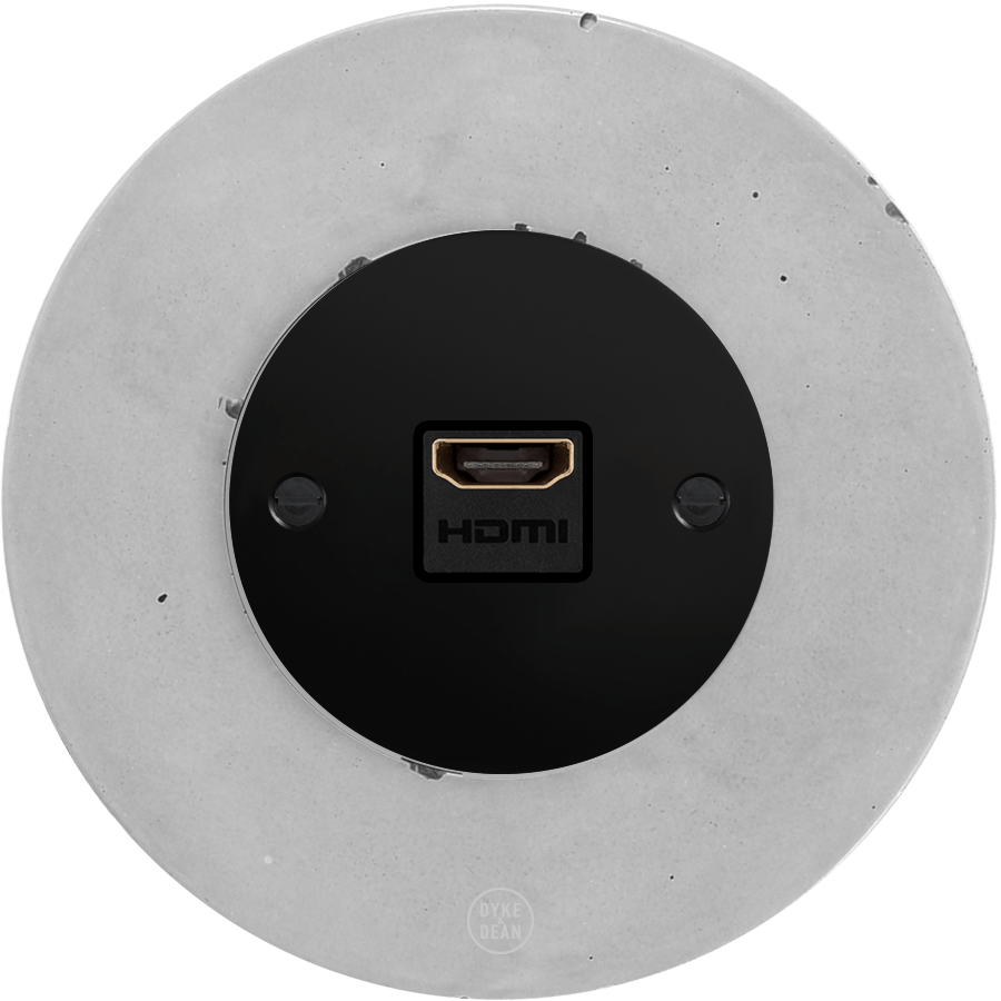 CLASSIC CONCRETE HDMI BLACK SOCKET - DYKE & DEAN