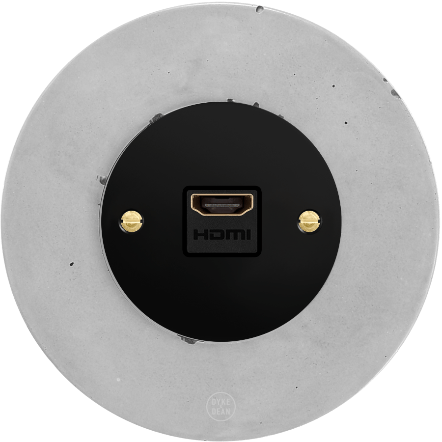 CLASSIC CONCRETE HDMI BLACK SOCKET - DYKE & DEAN