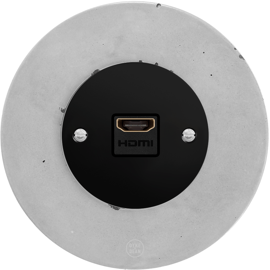 CLASSIC CONCRETE HDMI BLACK SOCKET - DYKE & DEAN