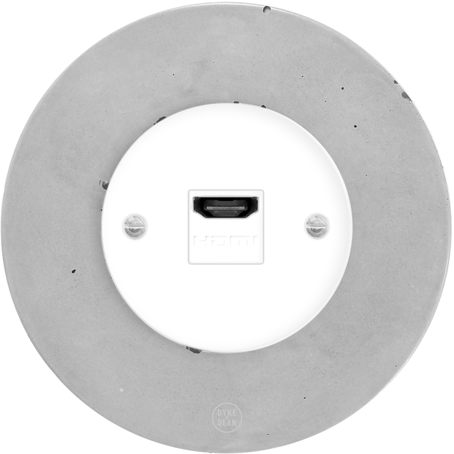 CLASSIC CONCRETE HDMI WHITE SOCKET - DYKE & DEAN