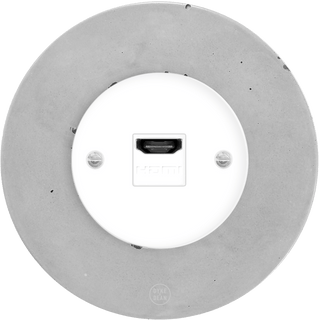 CLASSIC CONCRETE HDMI WHITE SOCKET - DYKE & DEAN