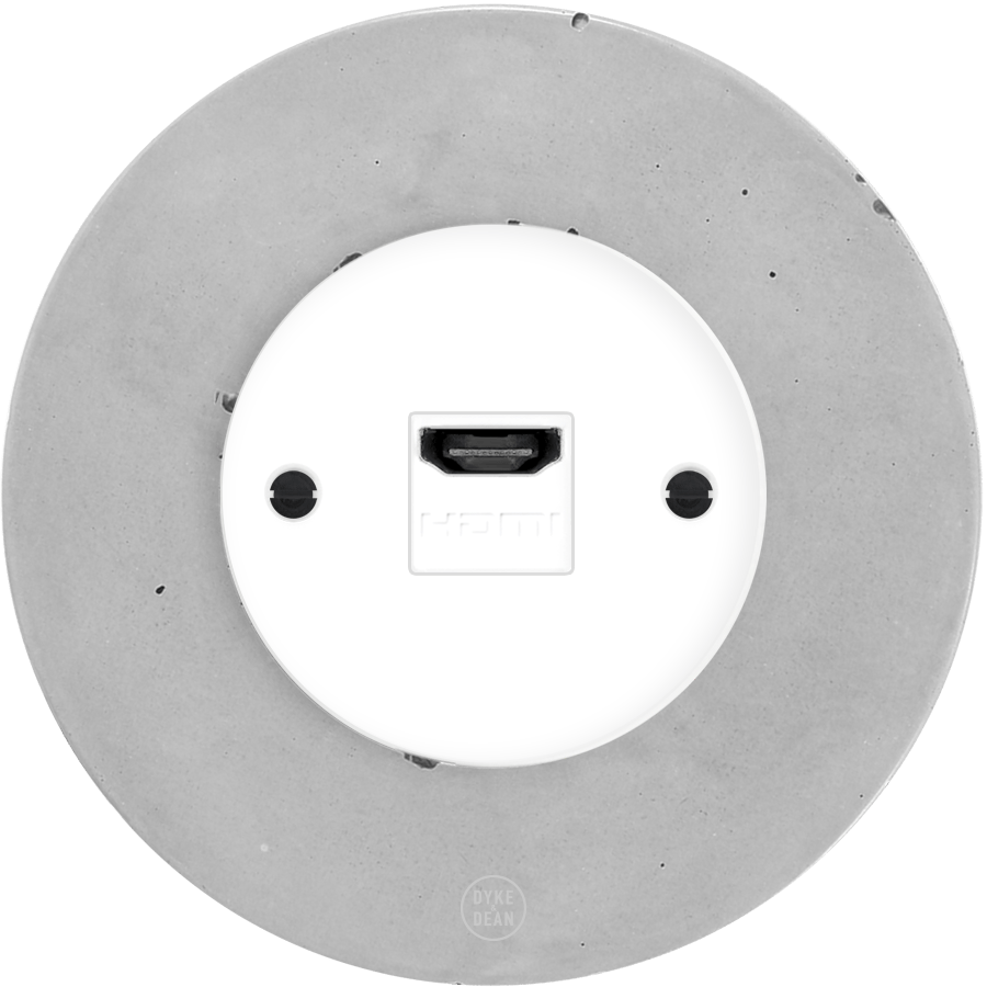 CLASSIC CONCRETE HDMI WHITE SOCKET - DYKE & DEAN