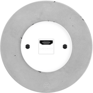 CLASSIC CONCRETE HDMI WHITE SOCKET - DYKE & DEAN