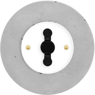 CLASSIC CONCRETE ROUND ROTARY WHITE SWITCH - DYKE & DEAN