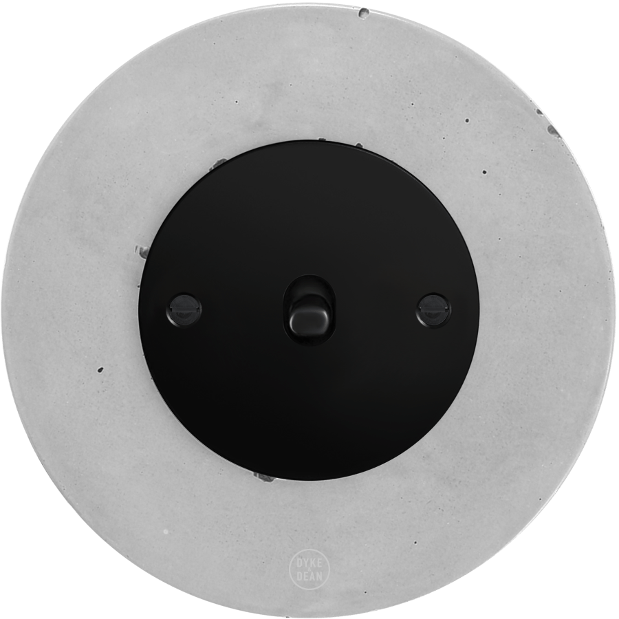 CLASSIC CONCRETE TOGGLE BLACK SWITCH - DYKE & DEAN