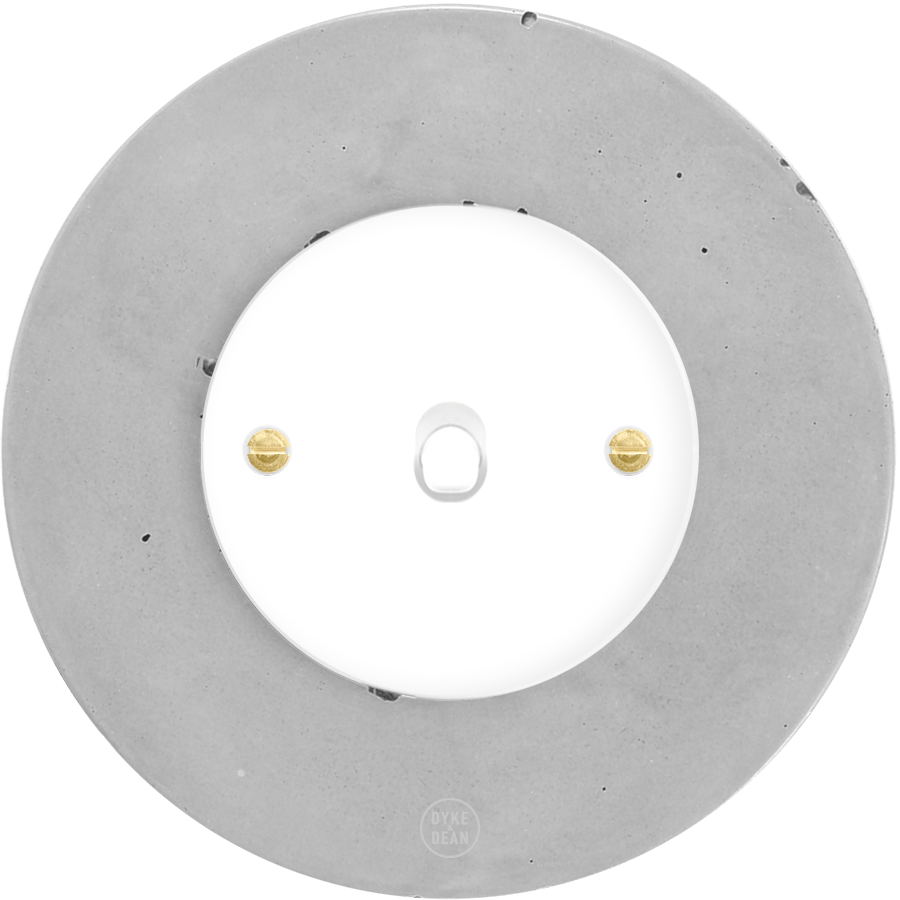 CLASSIC CONCRETE TOGGLE WHITE SWITCH - DYKE & DEAN