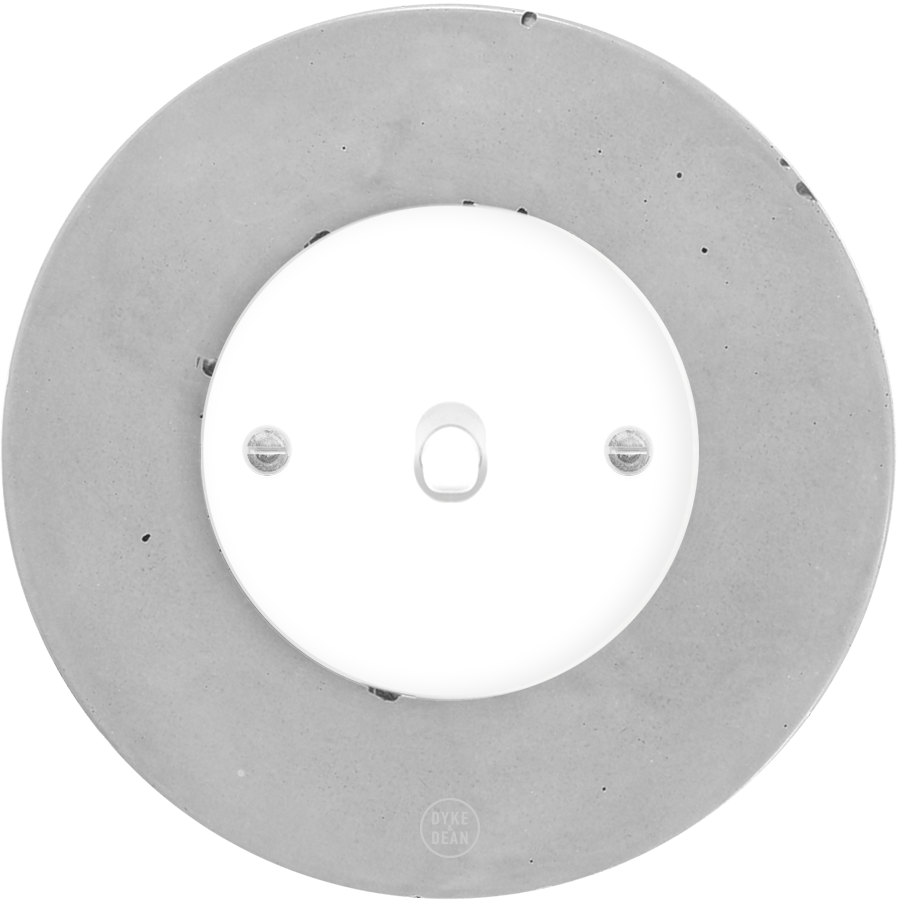 CLASSIC CONCRETE TOGGLE WHITE SWITCH - DYKE & DEAN