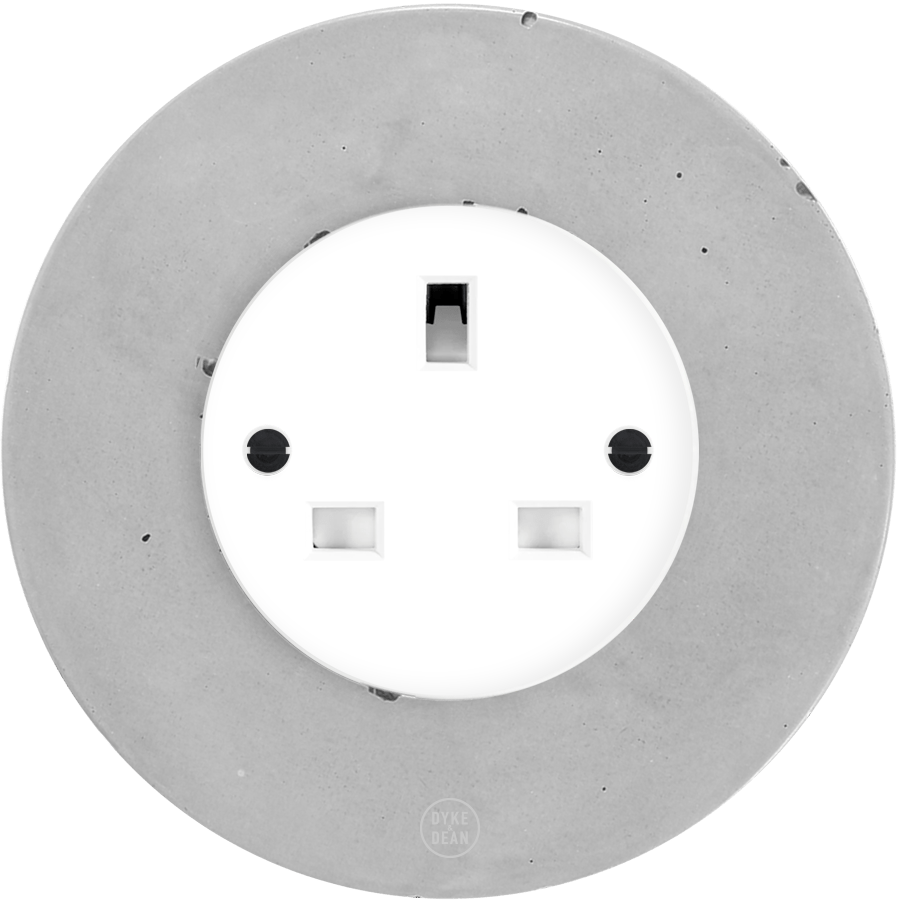 CLASSIC CONCRETE UK WHITE SOCKET - DYKE & DEAN