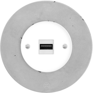 CLASSIC CONCRETE USB WHITE SOCKET - DYKE & DEAN