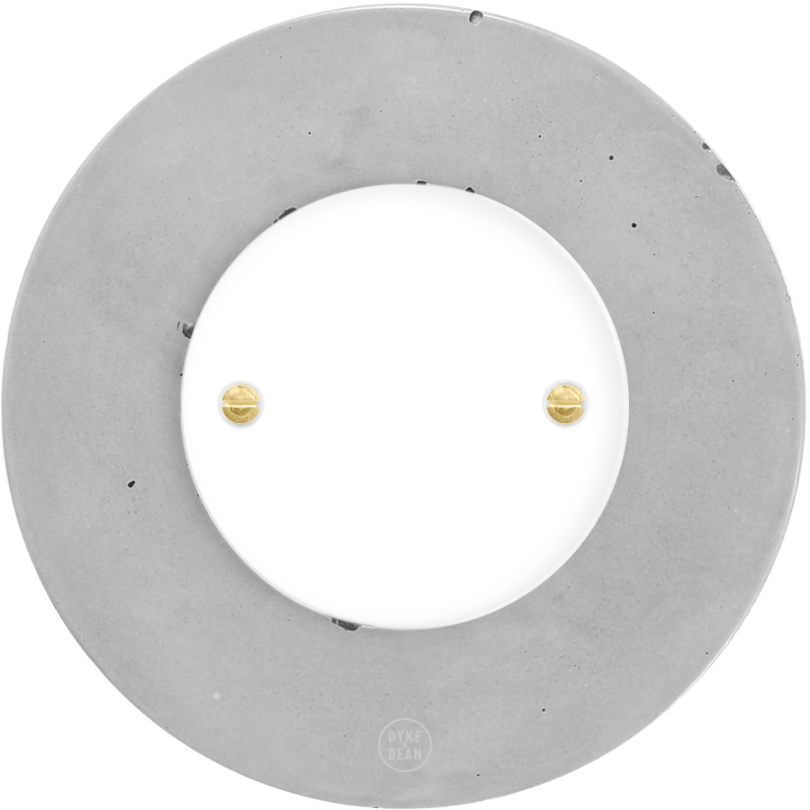 CLASSIC CONCRETE WALL END PLUG WHITE SOCKET - DYKE & DEAN